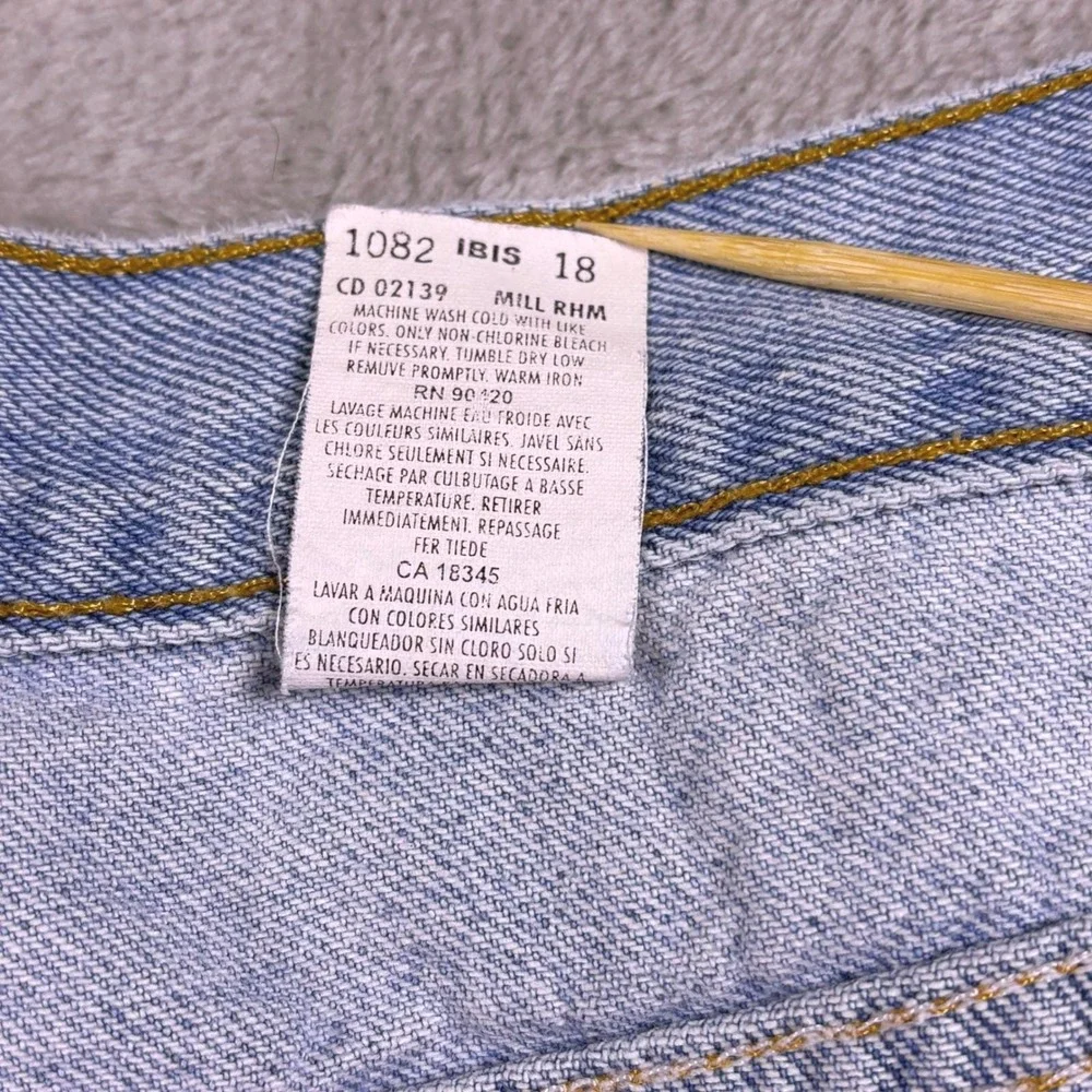 Vintage 90s Gitano Denim Cutoff Shorts Women 16 High Rise 31W Light Wash